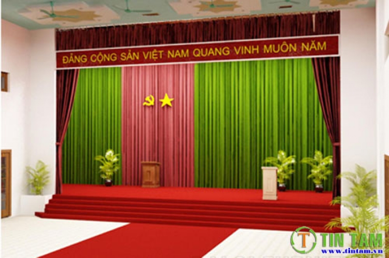 Rem hoi truong q12, phong man hoi truong, phong rem hoi truong, rèm vải hội trừong, phong man rem hoi truong